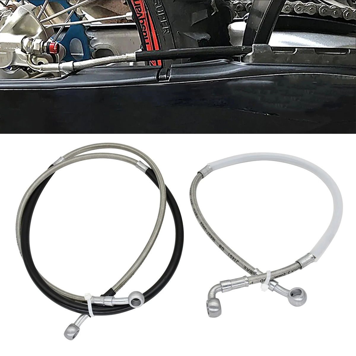 Motorcycle Brake Cable - รถจักรยานยนต์ด้านหน้าหรือด้านหลังท่อน้ํามันเบรคสําหรับKTM 125 150 250 300 350