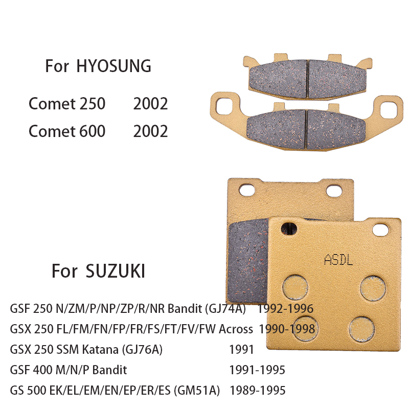 Carbon Ceramic Motorcycle Brake Rotor - ชุดผ้าเบรกหน้าหลังสำหรับรถมอเตอร์ไซค์ SUZUKI GSF GSX GS 250