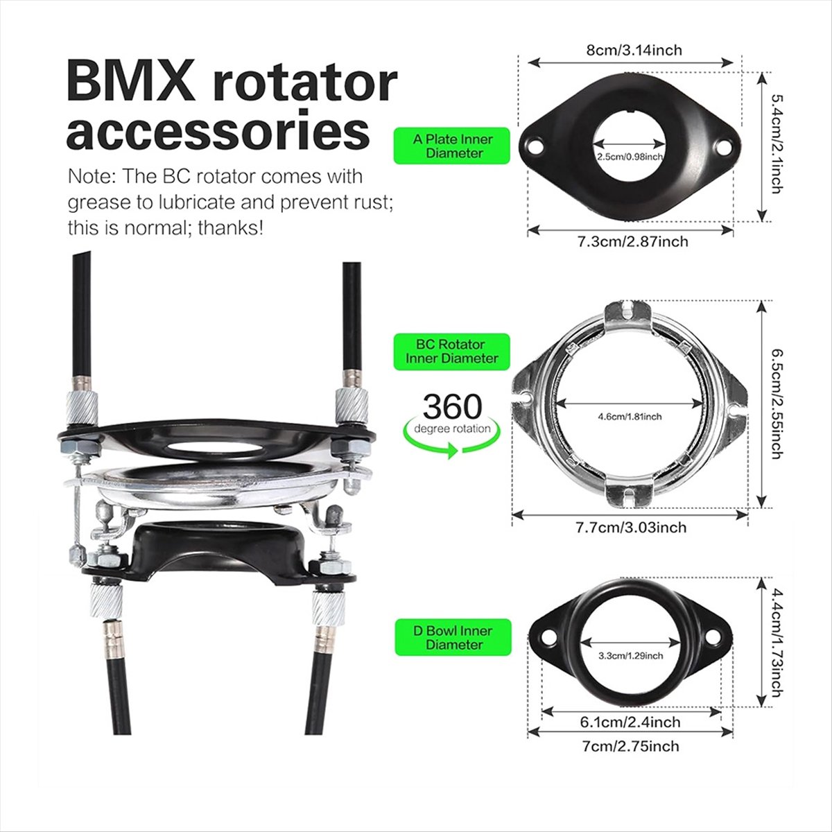 Brake Rotor - สายเบรกจักรยาน A61P แบบไจโร ด้านหน้า + ด้านหลัง