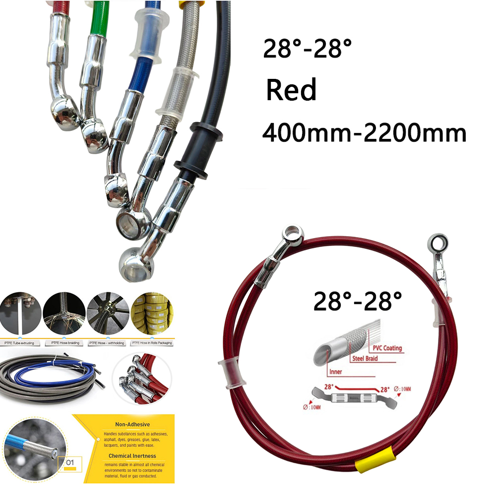 28-28 สีแดง ยูนิเวอร์แซล สายเบ - Brake Line Motorcycle บทวิจารณ์และราคา